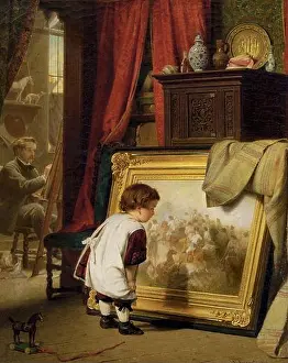 Ausbildung Prints: Siegert August Friedrich - The Little Art Connoisseur - German School - 19th Century - Siegert August Friedrich - Die