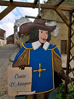 South Of France Prints: sign for the Centre d Artagnan in Lupiac Gascogne France