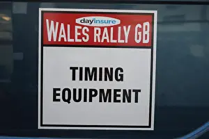 Competitors Prints: Sign at the Dayinsure Wales Rally GB, UK
