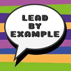 Motivate Prints: Sign displaying Lead By Example