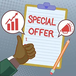 Presenting Prints: Sign displaying Special Offer