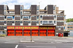 sign shoreditch fire station old street london uk love running