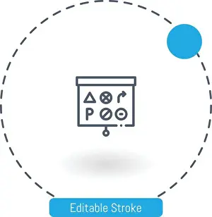 Greed Prints: signs vector icon editable stroke outline icons for web and mobile