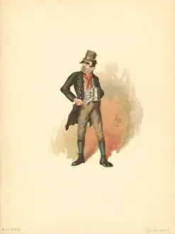 Charles Dickens Prints: Bill Sikes - Oliver Twist Character from “The Characters of Charles Dickens Pourtrayed in a Series of Original Water