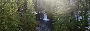 Willamette Valley Prints: Silver Creek flows over the beautiful Upper North Falls near Silverton
