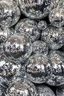 Silver disco balls background