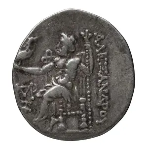 A silver drachma coin from Chios