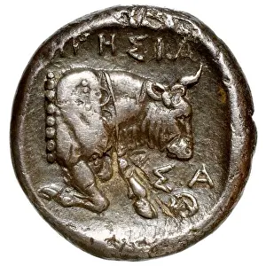 5th Century Bce Prints: A silver drachma coin from Samos