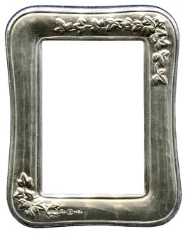 Picture Frame Prints: Silver frame, art nouveau