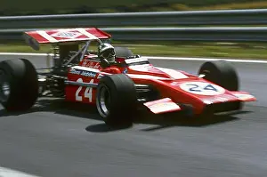 Racer Prints: Silvio MOSER driving Bellasi-Ford F1 car in full speed during 1970 Grand Prix de France