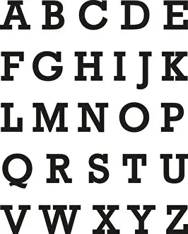 Typeset Prints: Simple Alphabet Font