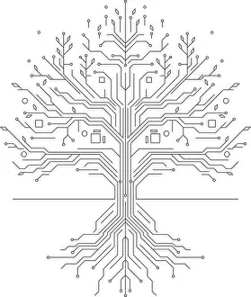 Maze Prints: Simple Artificial intelligence circuit board tree