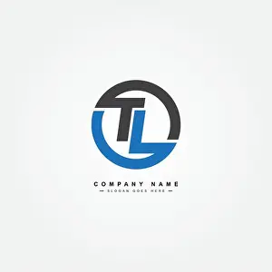 Initial Letter Prints: Simple Business Logo for Initial Letter TL - Alphabet Logo - Monogram Style Logo for Business Name Initials
