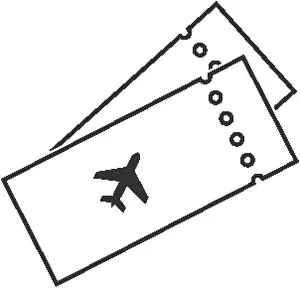 Jetliner Prints: Simple thinline plane boarding pass icon illustration