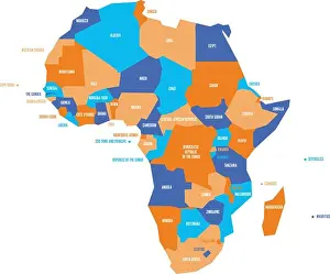 Extremely Prints: Very simplified infographical political map of Africa