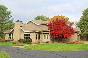 Upscale Prints: Single Family Brick Contemporary Home