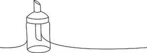 Dispenser Prints: Single portion sugar bowl one line continuous drawing