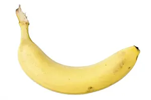Against White Background Prints: Single yellow banana isolated on white