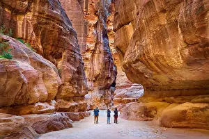 Wadi Musa Prints: Siq - long canyon of Petra in Jordan