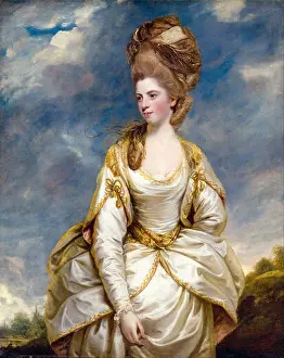 Clothes Prints: Sir Joshua Reynolds, Sarah Campbell, portrait painting, c. 1777