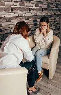 Trouble Prints: Two sisters supporting each other. Crying and consolation