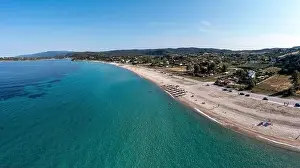 Sithonia Prints: Sithonia Chalkidiki, Greece. Ormos Panagias bay aerial drone view