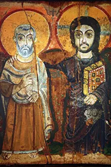 The sixth-century Egyptian icon of Jesus with Saint Menas commonly known as the icon of Jesus and his friend