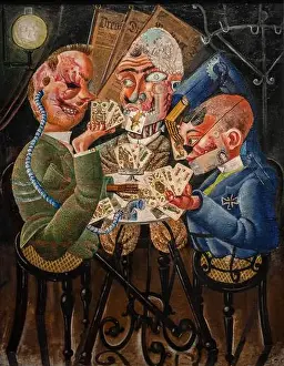 Pigments Prints: The Skat Players, Otto Dix, 1920, Berlin, Federal Republic of Germany