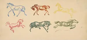 National Gallery Of Art Prints: Sketch of galloping horses, 1940-1943