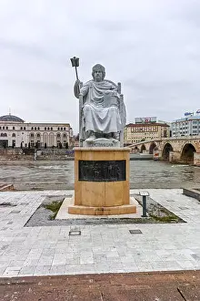 Stone Bridge Prints: SKOPJE, REPUBLIC OF MACEDONIA - FEBRUARY 24
