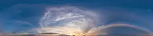 Sky panorama with Altostratus clouds in Seamless spherical equirectangular format