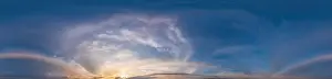 Sky panorama with Altostratus clouds in Seamless spherical equirectangular format