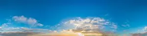 Sky panorama with Stratocumulus vesperalis clouds in Seamless spherical equirectangular format with complete zenith for
