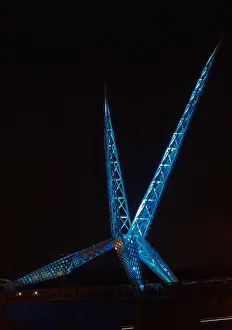Oklahoma Prints: The Skydance Bridge. An Oklahoma City landmark that celebrates the Oklahoma state bird the Scissortail Flycatcher