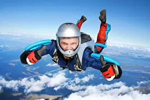 Pleasure Prints: Skydiver falls through the air