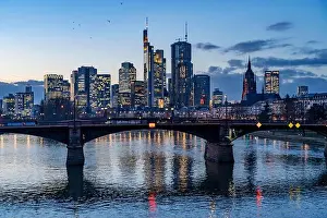 Business District Prints: Skyline of the city centre of Frankfurt am Main