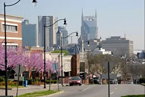 Appeal Prints: Skyline Cityscape of Nashville from Music Row Nashville Tennessee TN Tenn US USA United States of America American