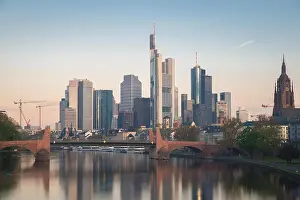 Skyline of Frankfurt city in Germany. Frankfurt is financial center city of Germany