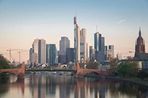 Images Dated 29th April 2016: Skyline of Frankfurt city in Germany. Frankfurt is financial center city of Germany