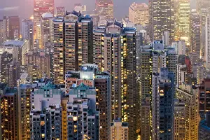 Dense Prints: Skyscrapers at night