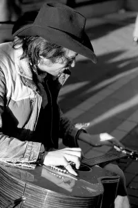 Harmony Prints: Slide Guitarist on Grafton Street, Dublin, Ireland