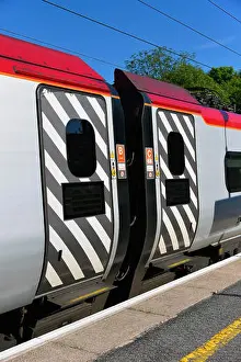 Sliding doors. Virgin Class 390 Pendolino passenger train