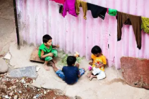 Dump Prints: Slum Kids Playing