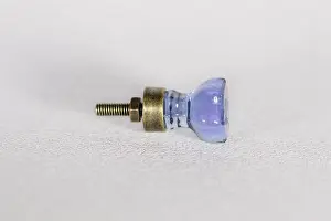Knob Prints: a very small blue glass drawer knobs or pulls