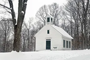 Bethlehem Prints: Small Country Church and Winter Snow in Washington County, Indiana