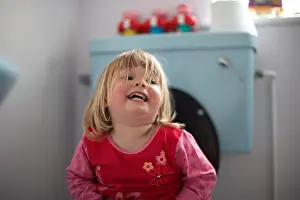 Lavatory Prints: small girl on toilet