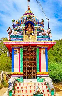 Shiva Prints: Small Hindu temple in Indian small village