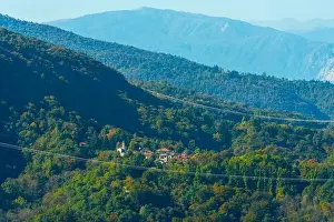 Small Mountain Village in Province of Varese in a Sunny Summer Day in Lombardy, Italy