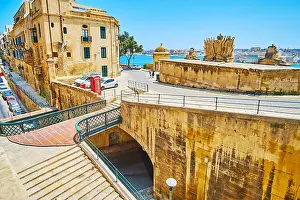 St Lucia Prints: The small pedestrian bridge connects St Ursula street with upper level of Victoria gate - the part of the medieval
