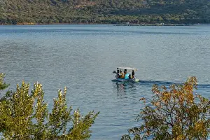 Getting Away From It All Prints: small pleasure boat on the shore of Lesbos or Lesvos a Greek island located in the northeastern Aegean Sea